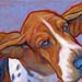 flying basset hound painting