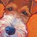 wire hair fox terrier dog painting