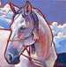 white horse painting