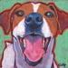 happy jack russell dog painting